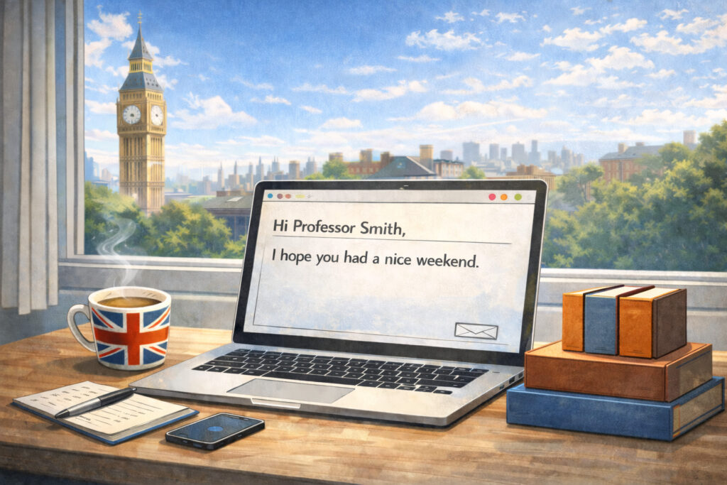 イギリス留学での英語メールの書き方