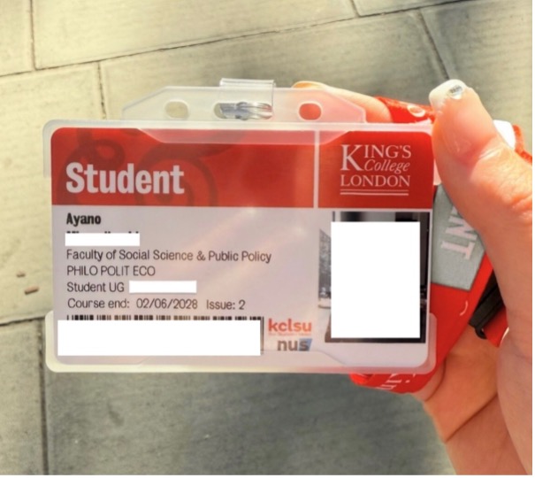 キングスカレッジロンドンの学生証
