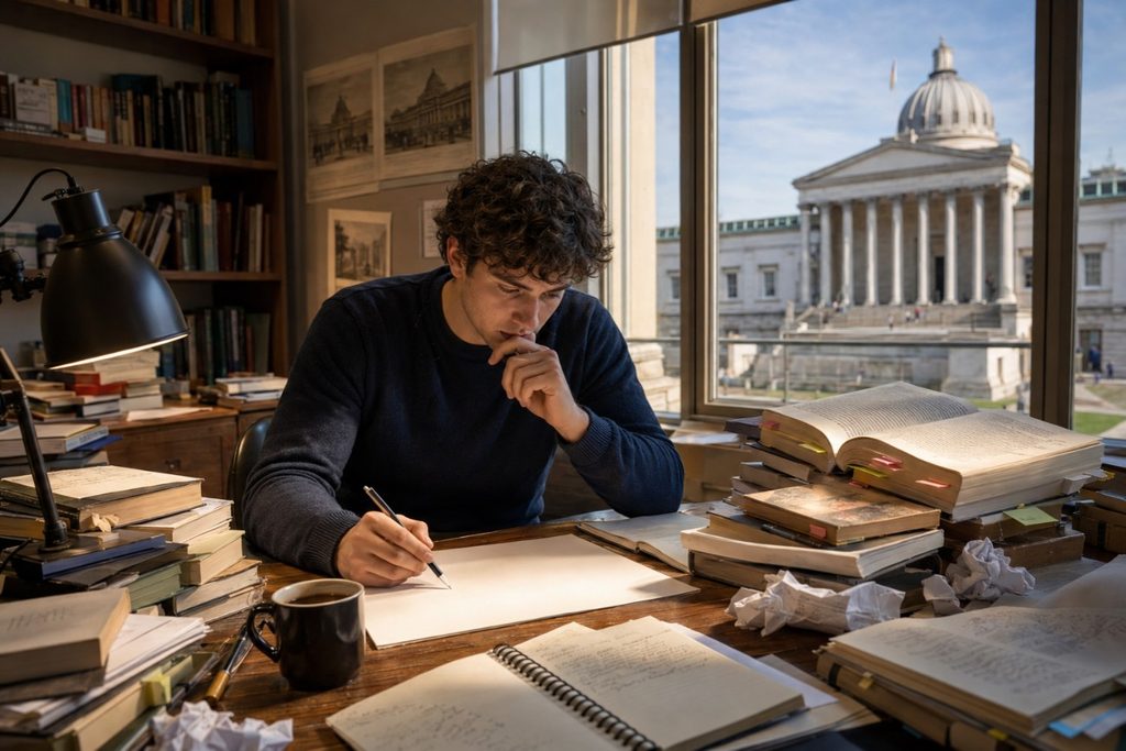 ユニバーシティカレッジロンドンで勉強に励む学生